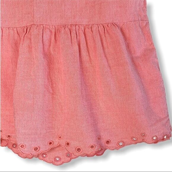 Old Navy Linen Blend Eyelet Coral Tank Top - Picture 6 of 6